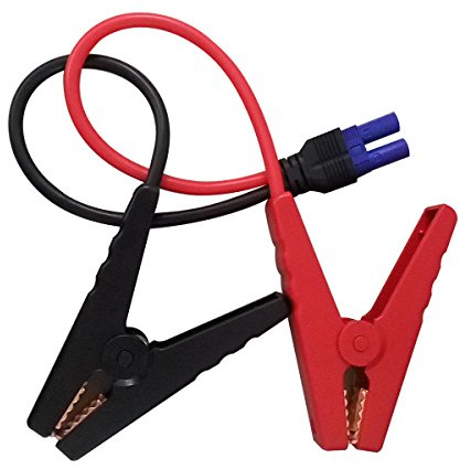 KUNCAN 12V Jump Starter Cables - 10AWG Heavy Duty Battery Clips to EC5 Connector for Portable Car Jump Starters (Emergency Booster Replacement)