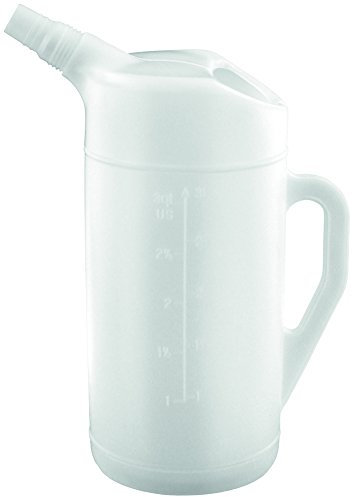 BLUREA Ölkanne aus Polyethylen 3 Liter, Milliliter-Skala, bruchsicher, Öl, Säure und Kraftstoff beständig, für Motoröl Kühlflüssigkeit, Zubehör für Werkstatt und Garage