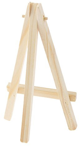 Phenovo Mini Pantalla Pizarra De Caballete De Madera De Tabla del Arte Natural Soportar La Fuente del Arte - Natural, 15 * 8cm