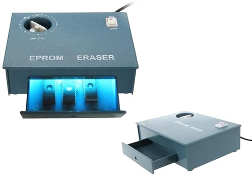 KALEA-INFORMATIQUE Borrador de Chips EPROM por radiación Ultravioleta. Borrador de Eprom de 6 Chips de Capacidad con Tiempo de exposición UV programable