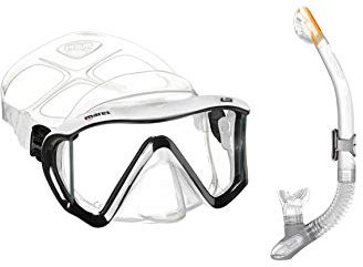 Mares i3 + Ergo Dry Maskenset Schnorchelset (schwarz-weiß/klar)