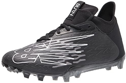 New Balance Mens Burn X 3 Speed Lacrosse Shoe, Black/Grey, 5