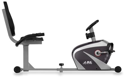 JLL RE100 Recumbent Home Exercise Bike. 5kg Two-Way Flywheel with 8 Levels of Magnetic Resistance. Monitor Displays, Distance, Speed, Time, Odometer, Calories and Pulse. 12 Months Warranty.