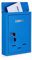 Relaxdays identificación Buzón Pared Vertical, Placa para Nombres, Metal, con 2 Llaves, de Exterior, Estrecho, 30,5 x 21 x 7 cm, Azul, Hierro