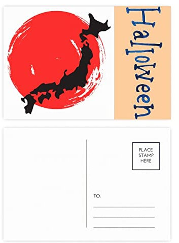 Schwarze Karte Japan Art Deco Fashion Halloween Postkarten-Set Dankeskarte Postkarte Postkarte Postkarte Seite 20 Stück