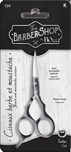The Barber Shop by Bo Paris - Ciseaux professionnels: En acier inoxydable japonais, offrant une coupe précise. Repose-doigt ergonomique pour un confort optimal, parfait pour barbiers exigeants
