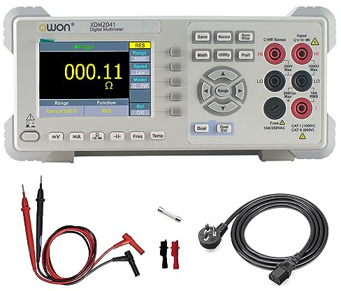 OWON XDM2041 Digitalmultimeter mit 55000Counts,3,7 Zoll hoher Auflösung,True RMS AC Spannungs/Strommessung,unterstützt SCPI und zweizeiliges Display mit bis zu 65 Messwerten pro Sekunde
