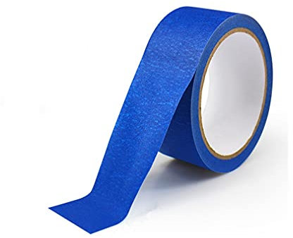 WHSCwp Ruban de masquage bleu pour peinture, 24 mm x 20 m, ruban de masquage pour peintres, décoration d'intérieur