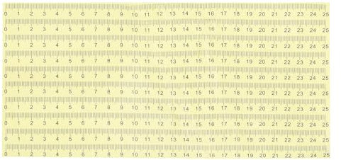 PATIKIL Regla Adhesiva, Paquete de 10 Cintas Métricas de 25 cm con Cinta Adhesiva Respaldada Impermeable para Mesa de Trabajo, Máquina de Coser, Mesa de Dibujo, Transparente