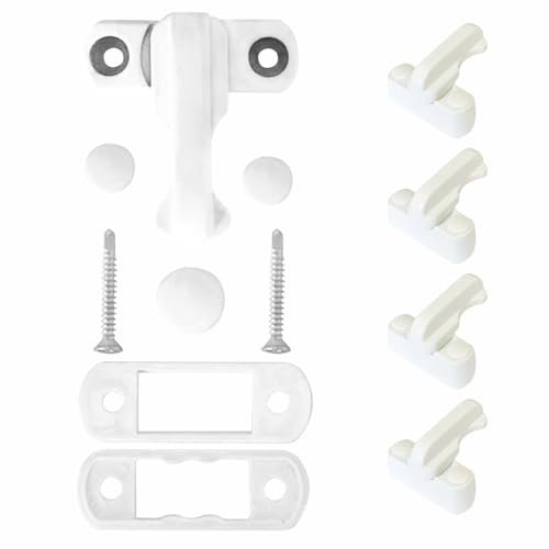 WinDoor Echo Window Lock, Sash Jammer,4 Pcs Set of Louver Jammer Window Safety Lock Door Window Restrictor Security Locks for UPVC, PVC, Doors, Windows, Home Security