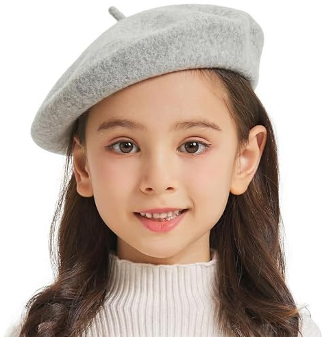 ZLYC Mädchen Klassische Wolle Französische Künstler Baskenmütze Barett | Winter Kinder Barrett