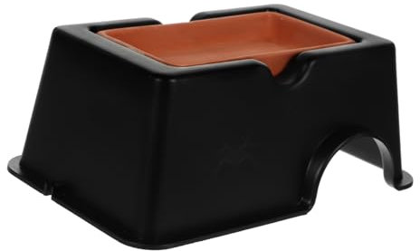 BELLIFFY Reptilien Versteck Höhle Hygienisches Habitat Für Schildkröten Echsen Und Schlangen Große Keramik Versteckschale Und Langlebig Zubehör Für Terrarien Und Aquarien