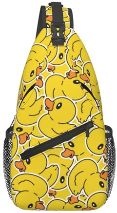 QISENTIS Sling Bag für Damen, Crossbody-Tasche, Herren-Rucksack, Schultertasche, lässig, Turnbeutel, Sport, Reisen, Wandern, Tagesrucksack, gelb, 3.5x7.5x15.3 Inches, Sling-Rucksäcke