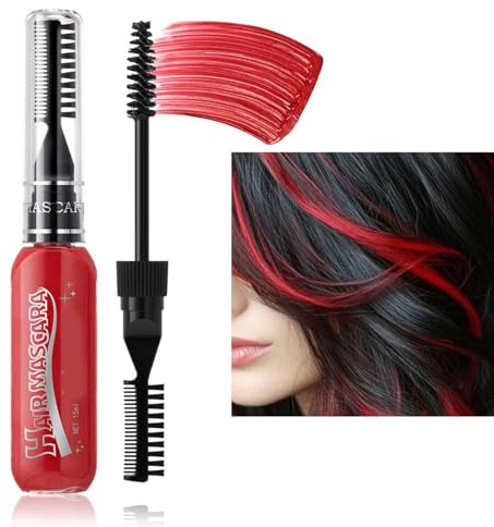 Set med tillfälliga hårkritfärgade kammar, hårkam, mascara färgämne set för kvinnor, hårkam-set, 8 färger färg