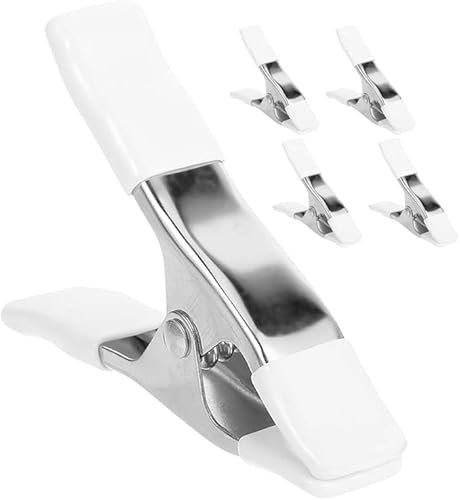 5 Stück Federklemmen 10,2 cm Kunststoff Hintergrund Ständer Klemmen Fotografie Heavy Duty Federklammern Weiß