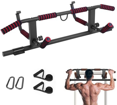 Pull Up Bar Doorway with Ergonomic Grip, Door Frame Pull up Bar