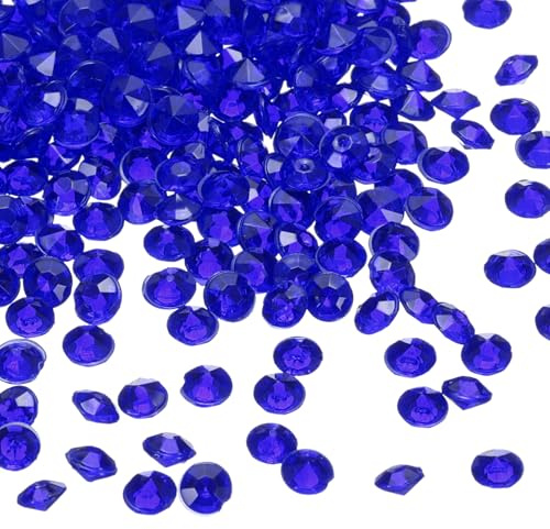 QUARKZMAN 5000 Stück Hochzeitstisch Konfetti Dunkelblau 4,5mm | Fake Kristalle Acryl Diamanten Strass Vasenfüller Edelsteine, für Basteln Tischmitte Dekor Brautdusche Party