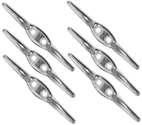 Amosfun 6pcs Metal Blind Cord Cleats Self Adhesive Safety Rope Holders for Window Blinds Curtains Metal Cord Winders for Roller Roman Vertical Shades Easy Installation