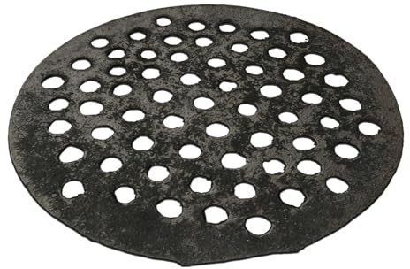 Cast Iron Garage Floor Drain Cover | 7.48x7.48x0.24 Inches Round Cast Iron Strainer | Bathroom Drain Cover Grate Replacement - For Bathroom Balcony Patio Yard Lawn Driveway Pathway