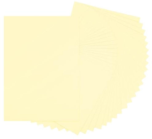 QUARKZMAN 24 Feuilles De Papier Cartonné Jaune Clair 8.5 x 11 A4 Papier Épais 250gsm/170lb Carton En Vrac Pour Imprimante DIY Scrapbook Menus Cartes Invitations Et Artisanat