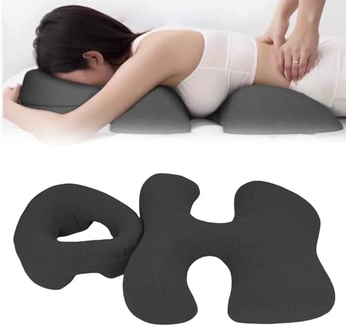 lvifloae Cuscino per massaggio a faccia in giù, Cuscino per massaggio a faccia in giù, Poggiatesta per letto, Imbottito con cotone memory di alta qualità, Appositamente progettato (Dark Gray)