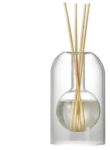 130/200ML Aromatherapy Diffuser Bottle with Sticks, Transaprent Fragrance Diffuser Bottle Hydroponic Pot Vase Perfume Containers(Round Ball L)