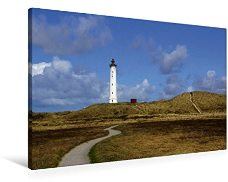 Premium Textil-Leinwand 90 x 60 cm Quer-Format Dänemark - Umgebung von Hvide Sande | Wandbild, HD-Bild auf Keilrahmen, Fertigbild auf hochwertigem Vlies, Leinwanddruck von Beate Bussenius