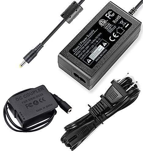 F1TP DMW-AC10 DMW-DCC8 AC Power Adapter Dummy Battery for Panasonic Lumix DMC-G5 G6 G7 GX8 G80 G81 G85 GH2 GH2K FZ200 FZ300 FZ2000 G90 G99 Cameras.