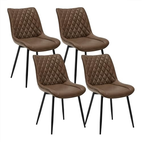 WOLTU Dining Chairs Set of 4, Accent Chairs, Brown