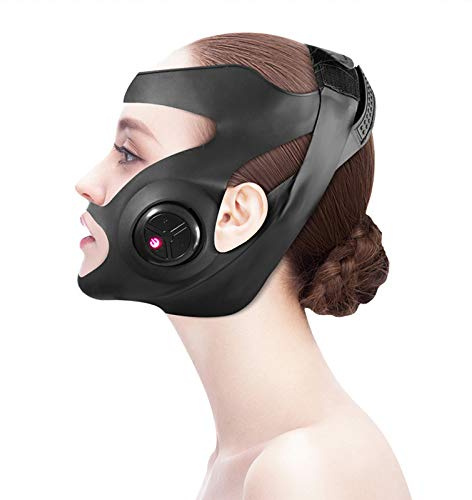 BEAUTTO Slimmande ansiktsmask, EMS V-ansikte lyft enhet kindlyft haka hängande ansiktsmuskler massager anti-aging dubbel haka USB-laddning