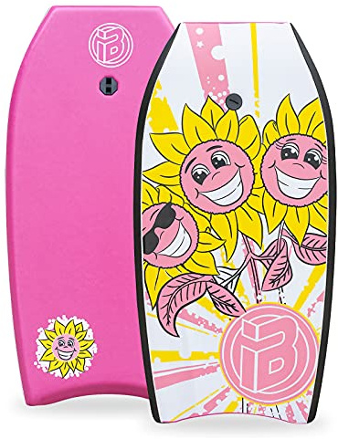 iBOARD Tabla de bodyboard ligera de 33 pulgadas con cubierta de EPS, correa de alta calidad y correa de muñeca para niños