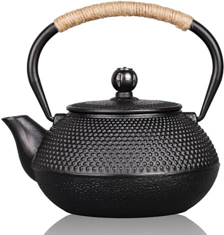 PARACITY Cast Iron Teapot with Stainless Steel Infuser, Japanese Teapot Stovetop Tea Kettle for Boiling Hot Water Tea, Mothers Day Gifts from Daughter/Son 23.5 oz/700ml
