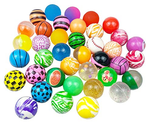 Flummis, 40pcs Flummi 30mm, Gummibälle, Gummiball Kinder, Flummi Gross ideal als Mitgebsel o. Mitbringsel für Kindergeburtstag(Random Color)