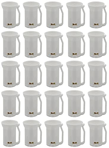 Projectpak White C7 Replacement Sockets for Christmas Lights, Compatible with SPT-1 Wire Strings - 25 Pack