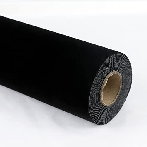 HARICSET 150 cm Breit Bastelfilz Selbstklebend Kinder Vliesstoff Stoff Filzplatten zum Filzuntersetzer Basteln Nähen DIY Patchwork Verkauft von 1m(Size:1.5 * 2m,Color:Schwarz)