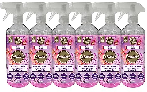 Fabulosa Antibacterial Disinfectant Spray, All Purpose Multi Surface Cleaner, 500ml, 6 pack, Exotic