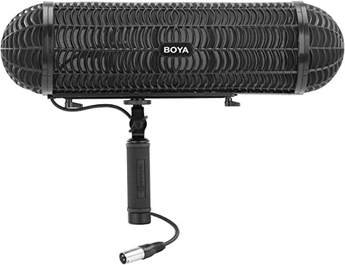 Microphone Blimp Système de suspension de pare-brise avec câble XLR pour microphones canon de diamètre 20-22mm pour caméscope Canon Nikon