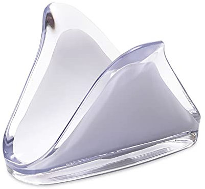 Omada Design Serviettenhalter, Handtuchhalter aus Acryl, Linie Square, Weiß