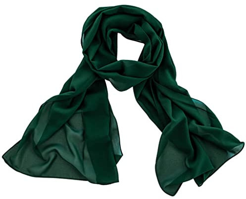 DOLCE ABBRACCIO by RiemTEX Damen Schal Tuch Stola elegante Schals und Tücher Verona aus Chiffon (Dunkelgrün)