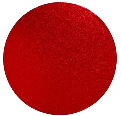 BrandNewCake® Rote Kuchenplatte Rund Ø30cm - 13mm Dicke - Robuste Tortenunterlage für Stabilität und Eleganz