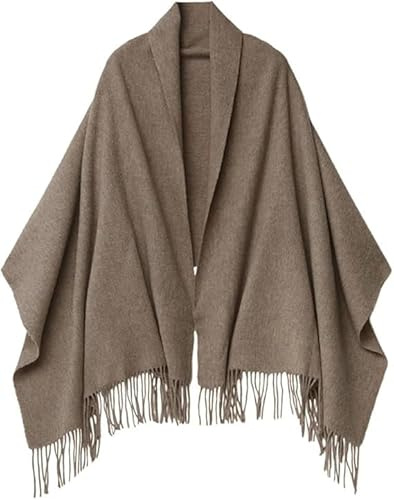 PFLife Bufanda de Cachemira Femenina 80'' x 27'' Bufanda de Regalo Femenina Pashmina Chal Suave y Cálida en Invierno Envuelta (A-Caqui)