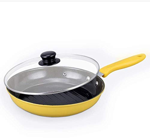 Poêle à frire, poêles antiadhésives, surface renforcée, poignée douce au toucher/induction/lave-vaisselle/poêle à frire pour sauter, braiser ou cuire au four avec un couvercle en verre, poêle saine