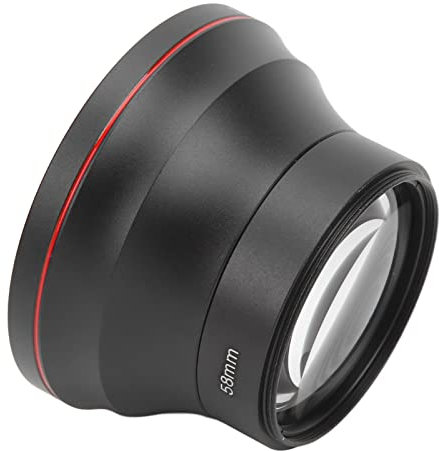 Lente Gran Angular de 58 Mm 0,43X, Lentes de Cámara de Apertura, Diseño de Revestimiento Multicapa Vidrio óptico con Aumento Macro Conversión Universal Primer Plano Profesional