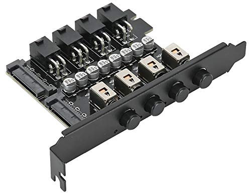 Commutateur d'alimentation HDD, 4 Commandes de Disque Dur avec Câbles, 8 Condensateurs Solides, et Facile à Utiliser, adapté aux Ordinateurs de Bureau