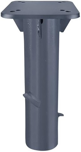 PEILU Garten Schirmständer Metall Sonnenschirmständer Universal Bodenhülse zum Einbetonieren Platzsparende Auslegerschirm Bodenanker Platzsparende Schirmfuß für Gartenschirm Wäschespinne (Grau)