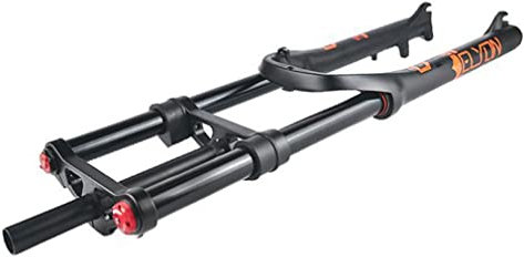 Fatbike-Gabel 20x4,0 Zoll Fahrrad-Federgabel 160 mm Federweg Luftgabel Rückprall einstellbar Doppelschulter-Vorderradgabel 28,6 mm gerade Snowbike-Gabel