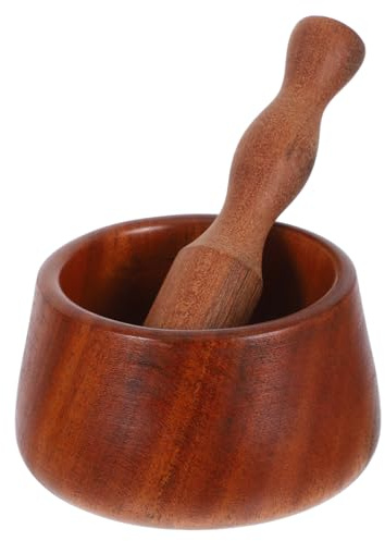 Ciieeo Mortier Et Pilon Bois Ensemble Pour Broyer Ail Épices Poivre Pour Cuisine Avec Bol De Broyage