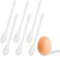 10 Piezas Cuchara Larga Porcelana Blanca,16 cm Cuchara para Servir Pequeña, Cuchara para Huevos, Té, Muesli, Yogur, Helado，Mermelada，Café ，Adecuada para Restaurantes, Tiendas de Postres y Cafés