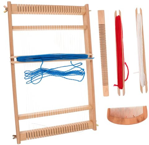 HOODANCOS Holz Webrahmen Für Anfänger Handstrick-webmaschine Vielseitiges Holz-webgerät Für Kreatives Handarbeiten Perfektes Für Kleine Künstler