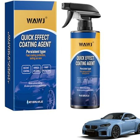 WAWJ® Protection Voiture Crystal Coating Spray, Revêtement en Céramique De Voiture, Nano Spray en Céramique, Traitement Ceramique Voiture, pour La Protection De La Voiture, Et À La Poussiè